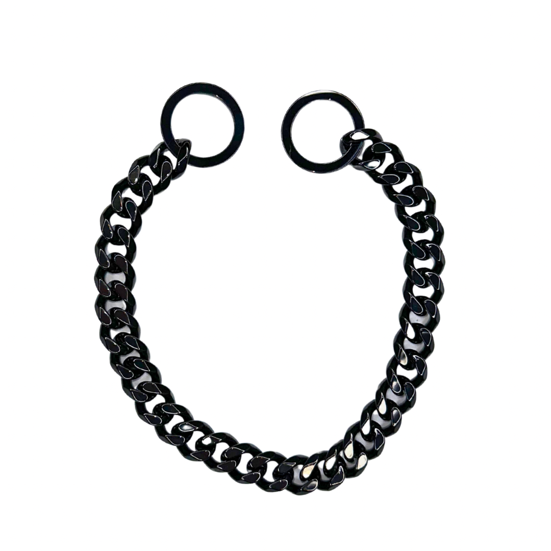 Dog Black Cuban Link Collar | Dog Collar Chain | Doggy Glam Boutique