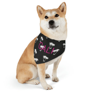 Black Printed Pet Bandana | Black Pet Bandana | Doggy Glam Boutique