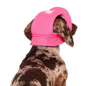 Neon Pink Cooling Dog Hat | Neon Pink Dog Hat | Doggy Glam Boutique