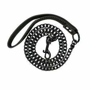 Black Metal Dog Leash | Long Metal Dog Leash | Doggy Glam Boutique