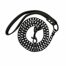 Load image into Gallery viewer, Black Metal Dog Leash | Long Metal Dog Leash | Doggy Glam Boutique
