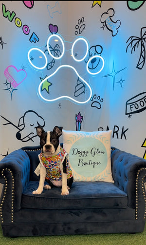 Dog Floral Dago | Multi Color Doggy Floral Dago | Doggy Glam Boutique