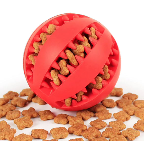 Pet Dispensing Red Ball | Pet Dispensing Ball | Doggy Glam Boutique