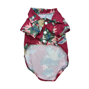 Burgundy Dog Hawaiian Shirt | Burgundy Dog Shirt | Doggy Glam Boutique