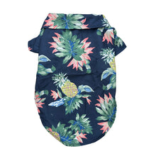 Load image into Gallery viewer, Navy Blue and Pineapples Dog Hawaiian Shirt
