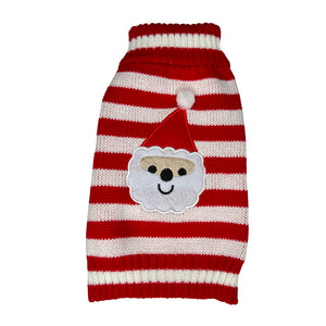 Striped Dog Sweater | Dog Red & White Sweater | Doggy Glam Boutique