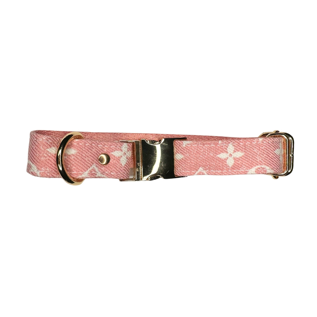 Dog Pink L Monogram Collar | Dog Pink Collor | Doggy Glam Boutique