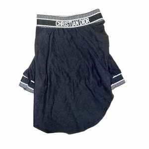 Black and White Pet T-Shirt | Black Pet T-Shirt | Doggy Glam Boutique