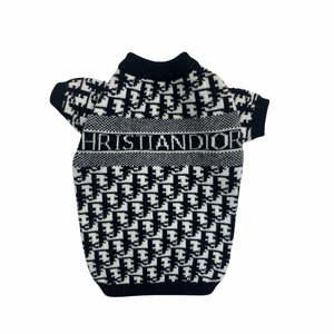 Black Cozy Dog Sweater | White Dog Sweater | Doggy Glam Boutique