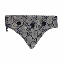 Load image into Gallery viewer, G-Gray and Blue Dog Bandana - Doggy Glam Boutique
