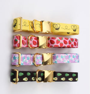 Floral Gold Leash Collar Set | Leash Collar Set | Doggy Glam Boutique