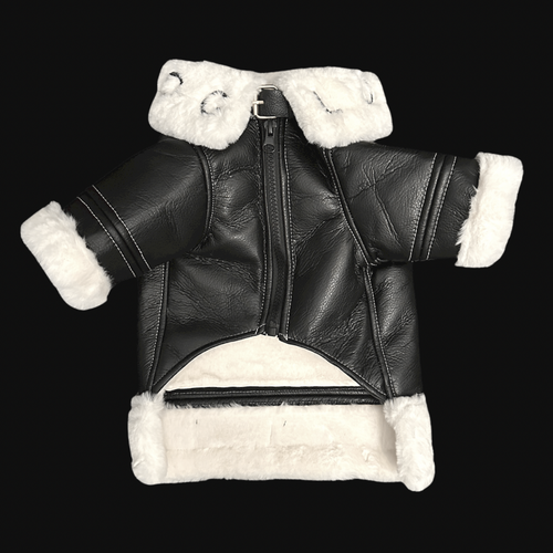 Leather Faux Fur Jacket - Doggy Glam Boutique