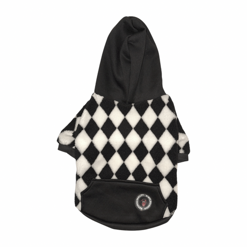 Checkered Dog Hoodie | Checkered Soft Dog Hoodie | Doggy Glam Boutique