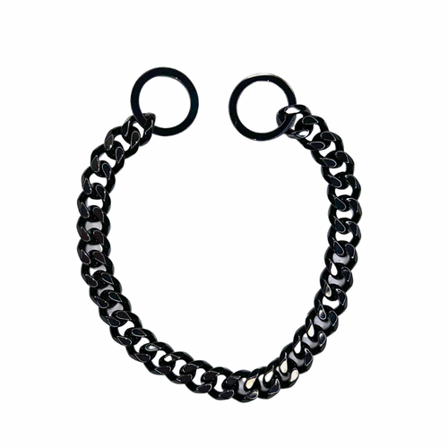 Dog Black Cuban Link Collar - Doggy Glam Boutique