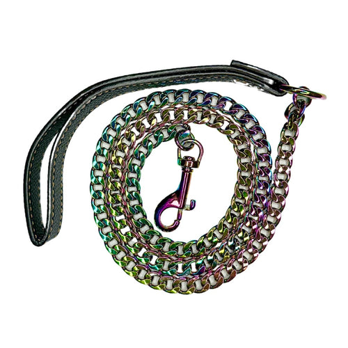 Iridescent Metal Leash - Doggy Glam Boutique