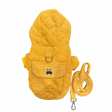 Load image into Gallery viewer, Corduroy Yellow Coat w/ Leash
