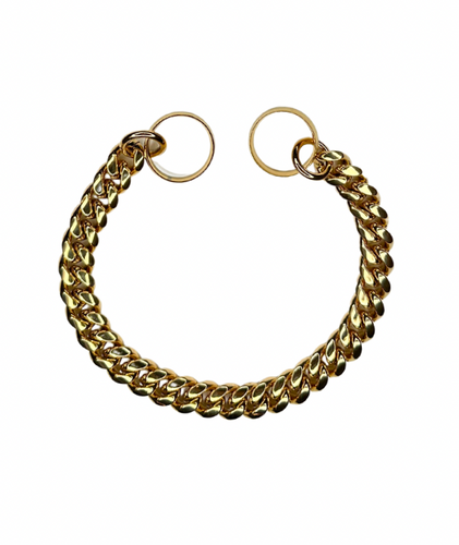 Dog Gold Loop Cuban Link Collar - Doggy Glam Boutique