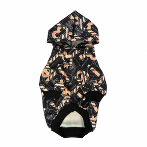 Black & Beige Dog Hoodie | Black Dog Hoodie | Doggy Glam Boutique