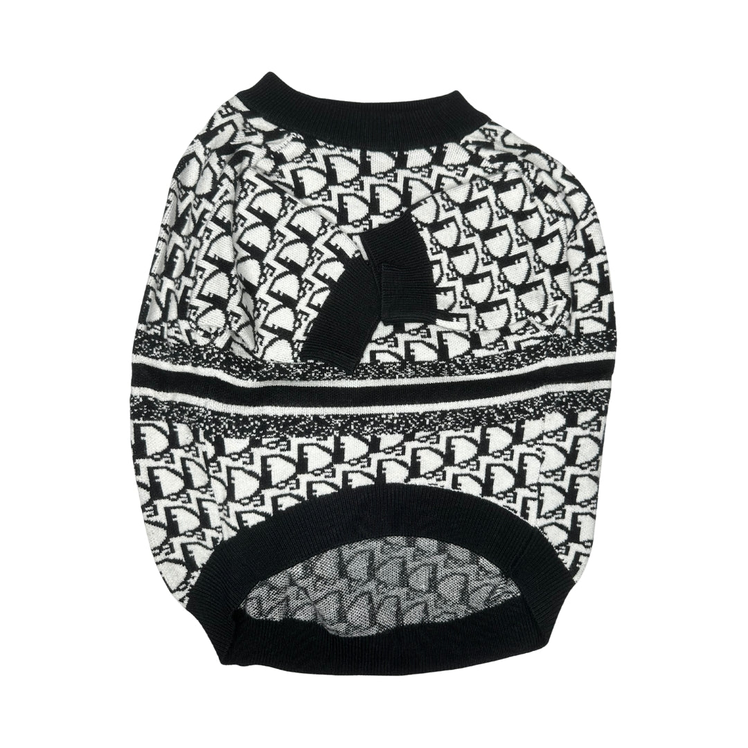 Black and White Dog Sweater