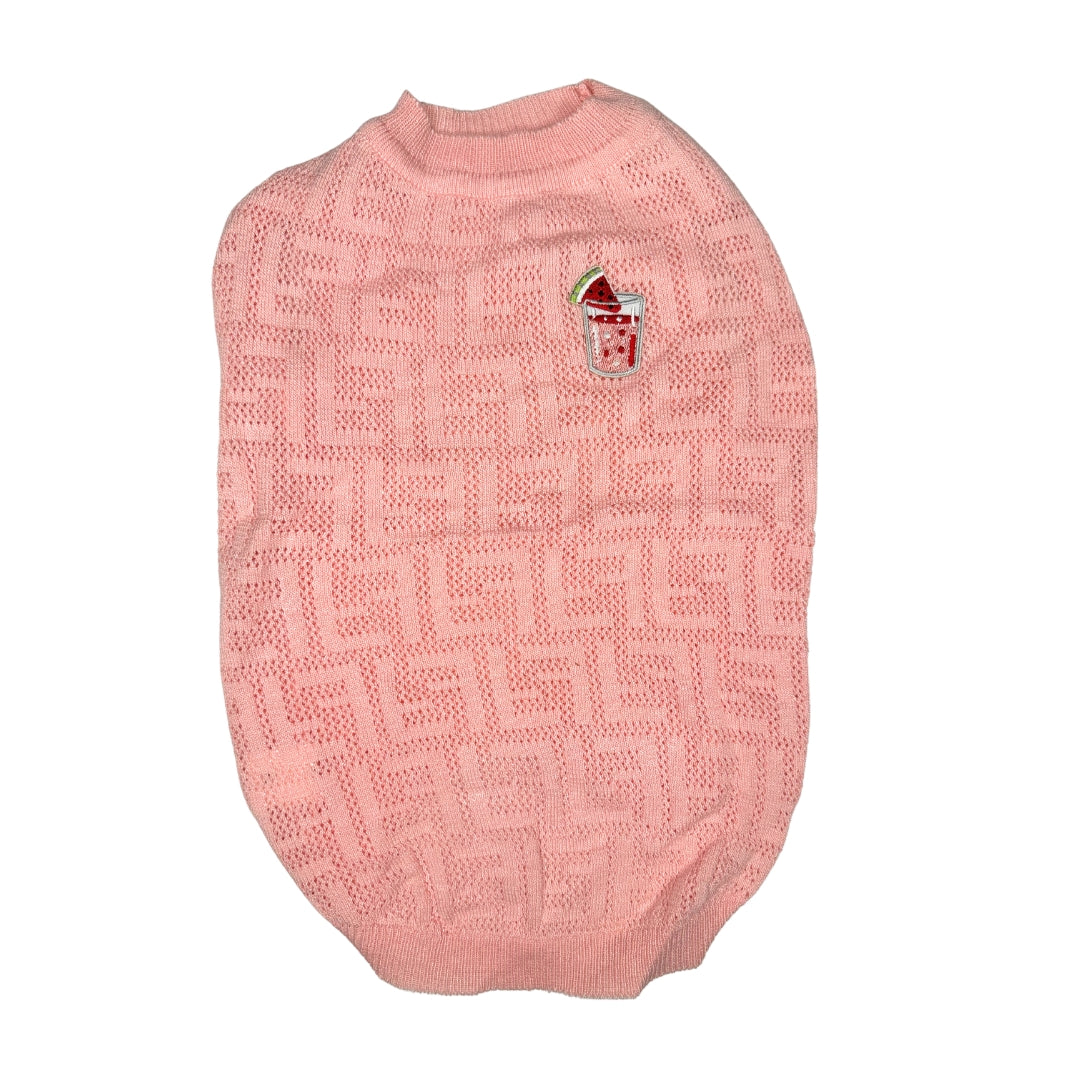 Pink F Mesh Sweater