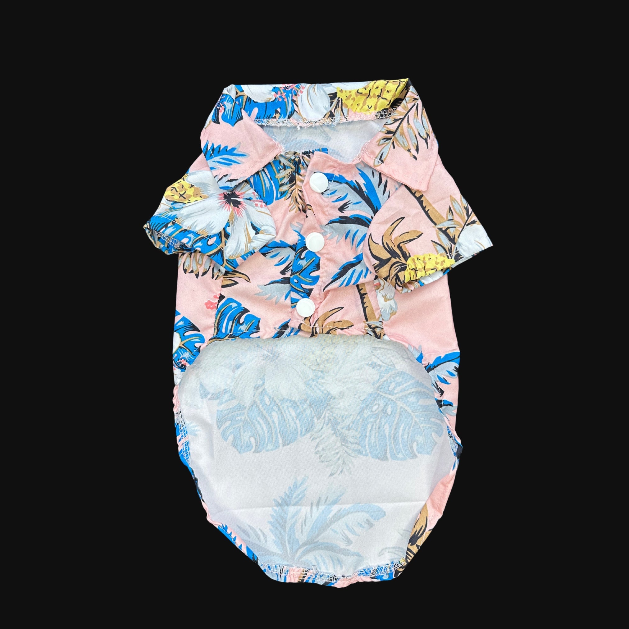 Pink and Blue Dog Hawaiian Shirt