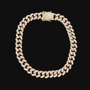 Rose Gold Diamond Dog Chain