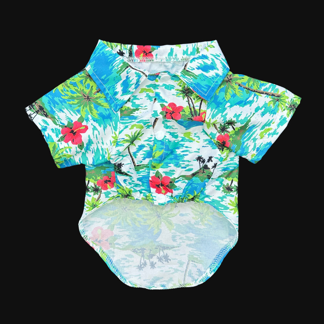 Dog Hawaiian Shirt | Blue Dog Hawaiian Shirt | Doggy Glam Boutique