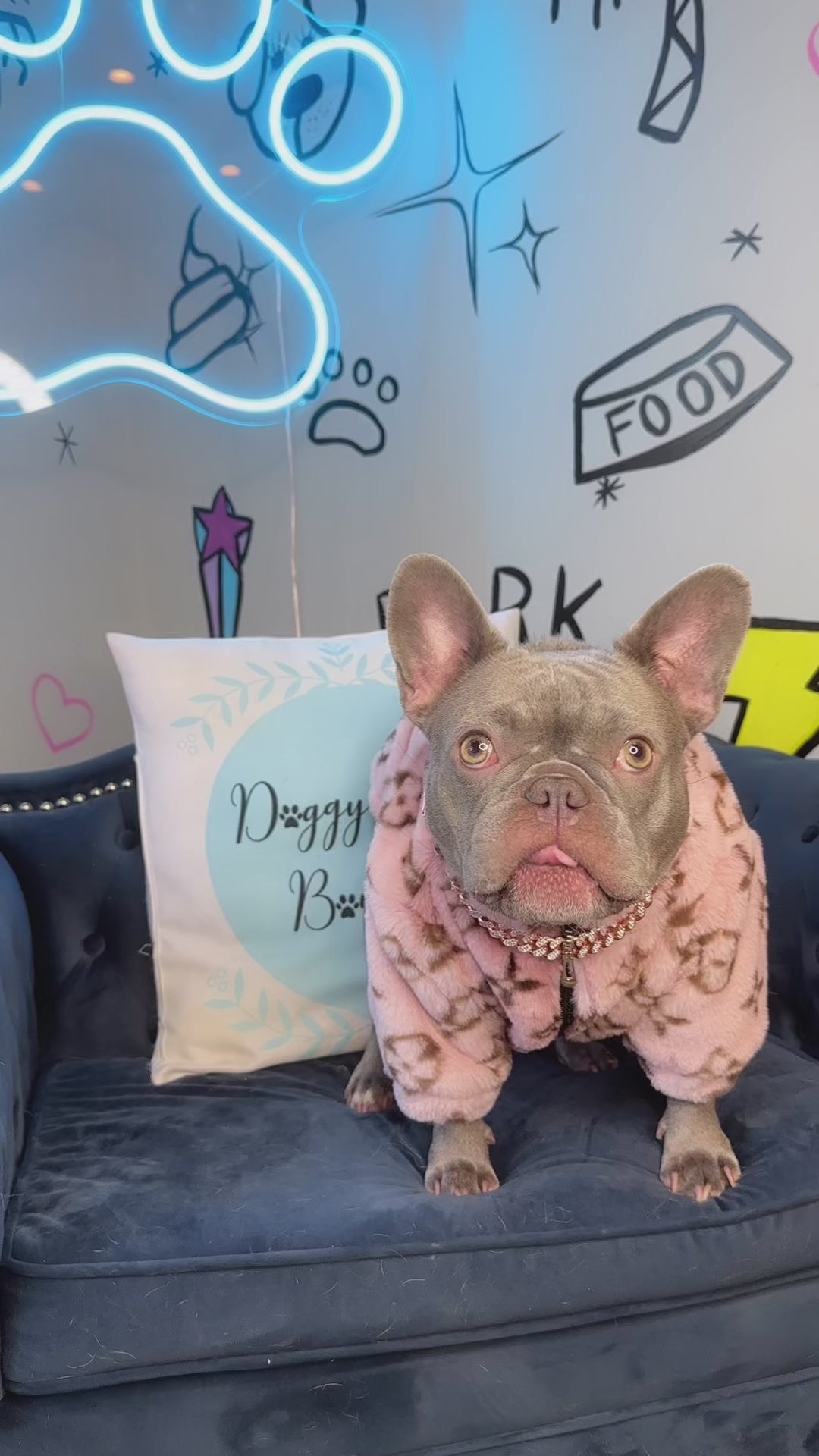 Pink Faux Fur L Dog Jacket | Pink Fur Dog Jacket | Doggy Glam Boutique