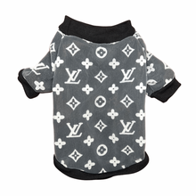 Load image into Gallery viewer, Black and White Monogram Dog Sweater - Doggy Glam Boutique
