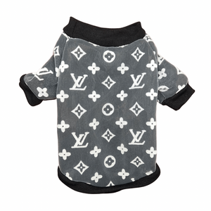 Black and White Monogram Dog Sweater - Doggy Glam Boutique