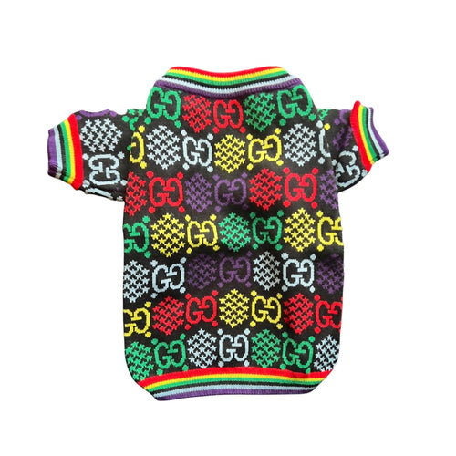 G Multicolor Dog Sweater - Doggy Glam Boutique