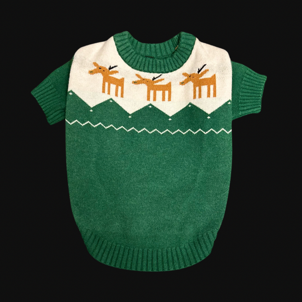 Reindeer Green Sweater