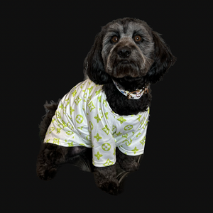 M Gram Neon Green Tshirt - Doggy Glam Boutique