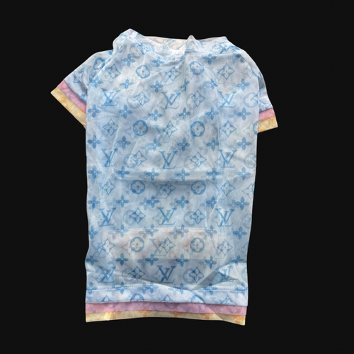 L- Blue Mesh Shirt - Doggy Glam Boutique