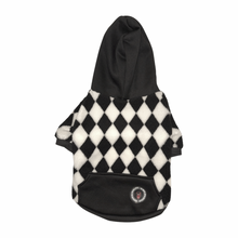 Load image into Gallery viewer, Checkered Dog Hoodie | Checkered Soft Dog Hoodie | Doggy Glam Boutique
